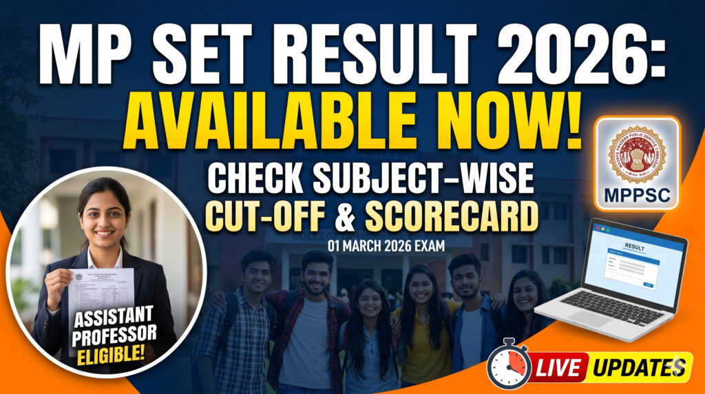 MP SET Result 2026