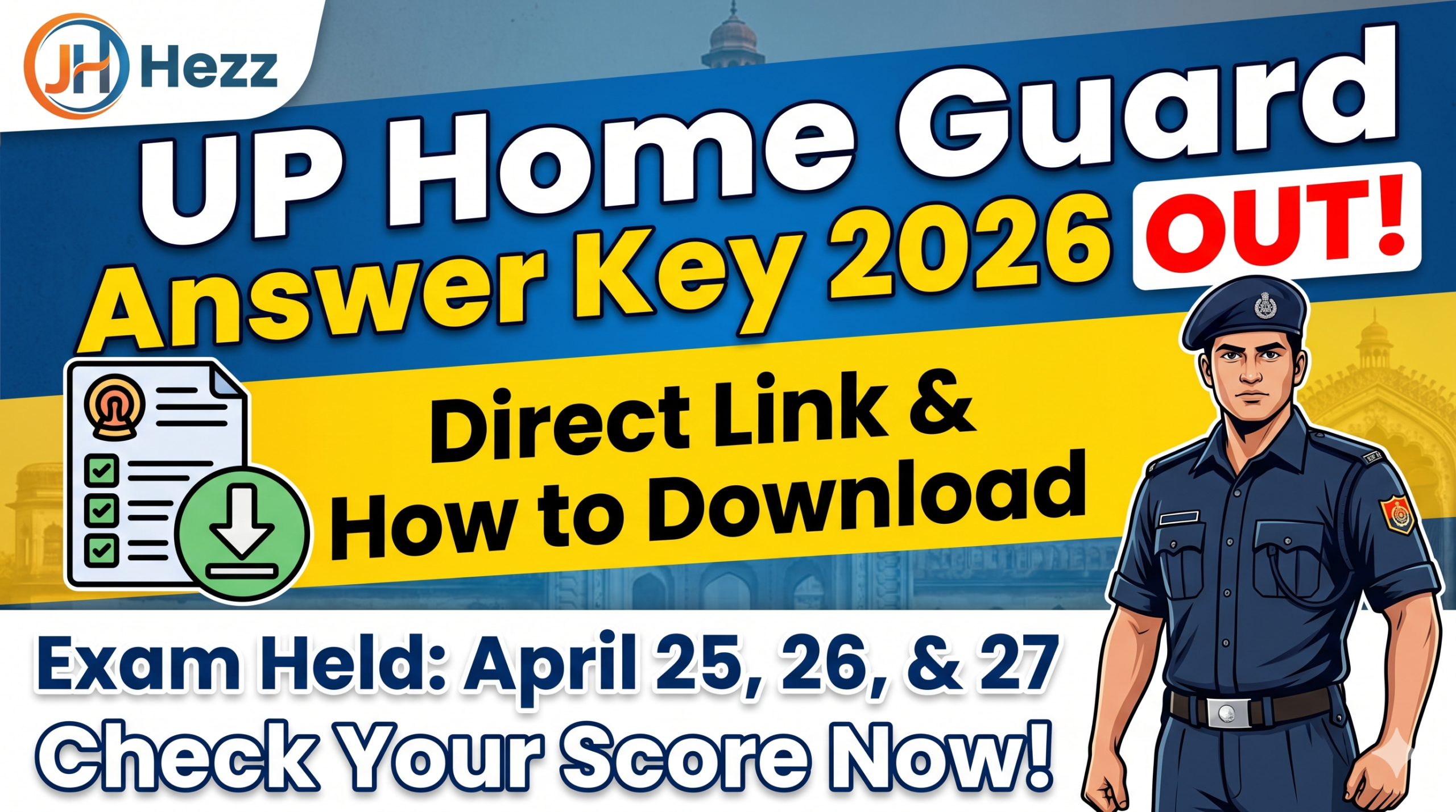 UP Home Guard Answer Key 2026